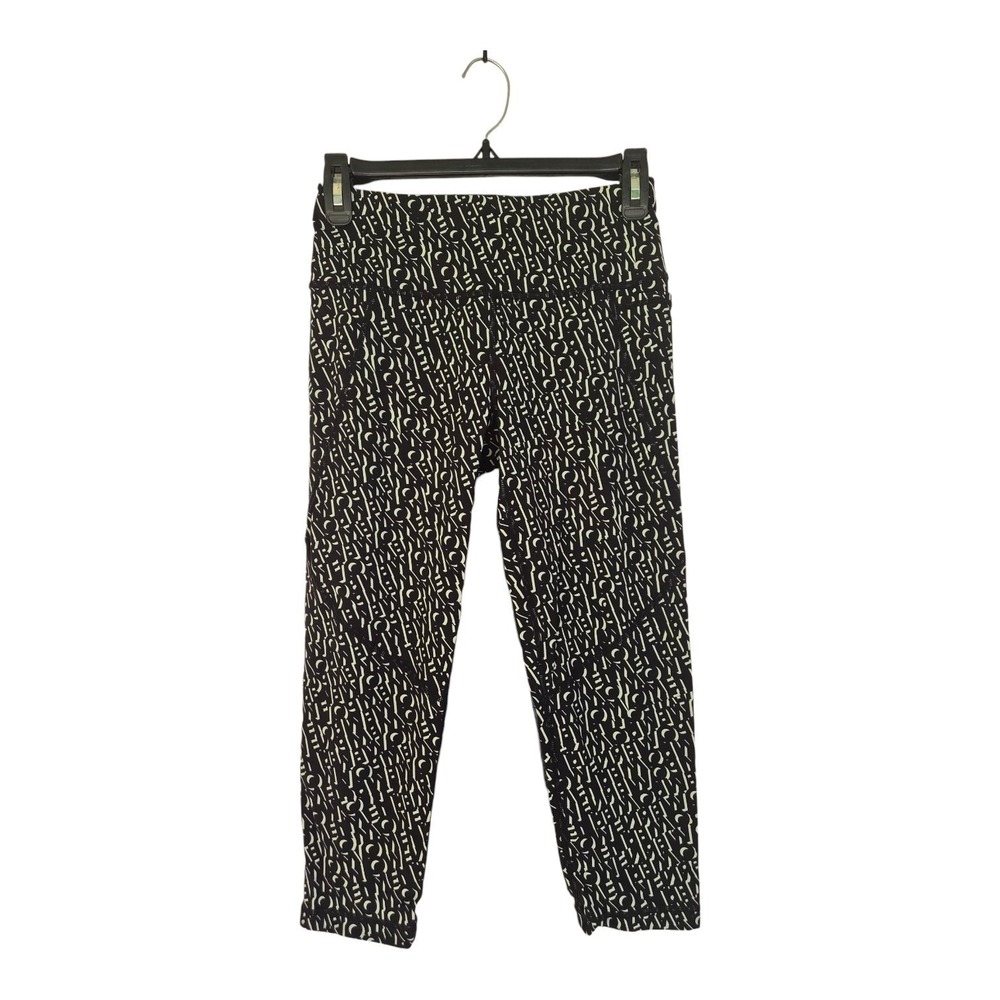 Sweaty Betty Power Leggings Women Pull On 7/8 Length Animal Print Green Black Xs
